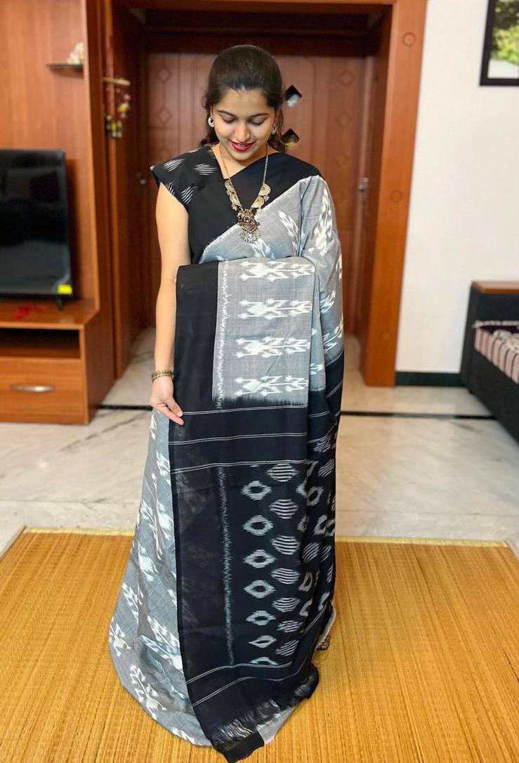 Pure Linen Cotton Saree