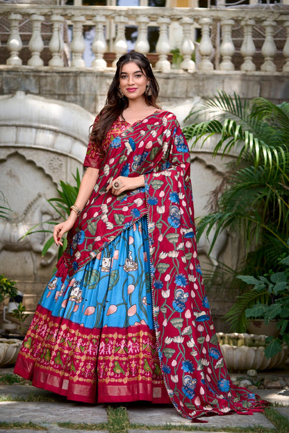 Navaratri Pichwai &amp; Patola Printed Lehenga Choli