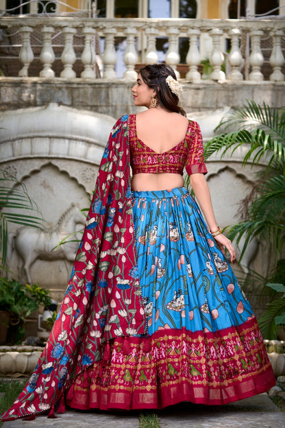 Navaratri Pichwai &amp; Patola Printed Lehenga Choli