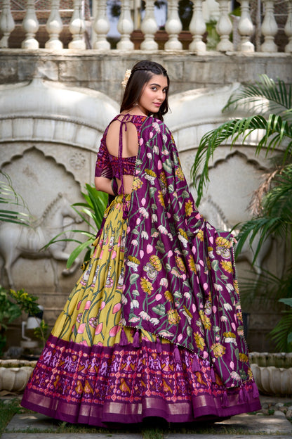 Navaratri Pichwai &amp; Patola Printed Lehenga Choli