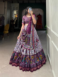 Navaratri Floral Print With Foil Print Lehenga Choli