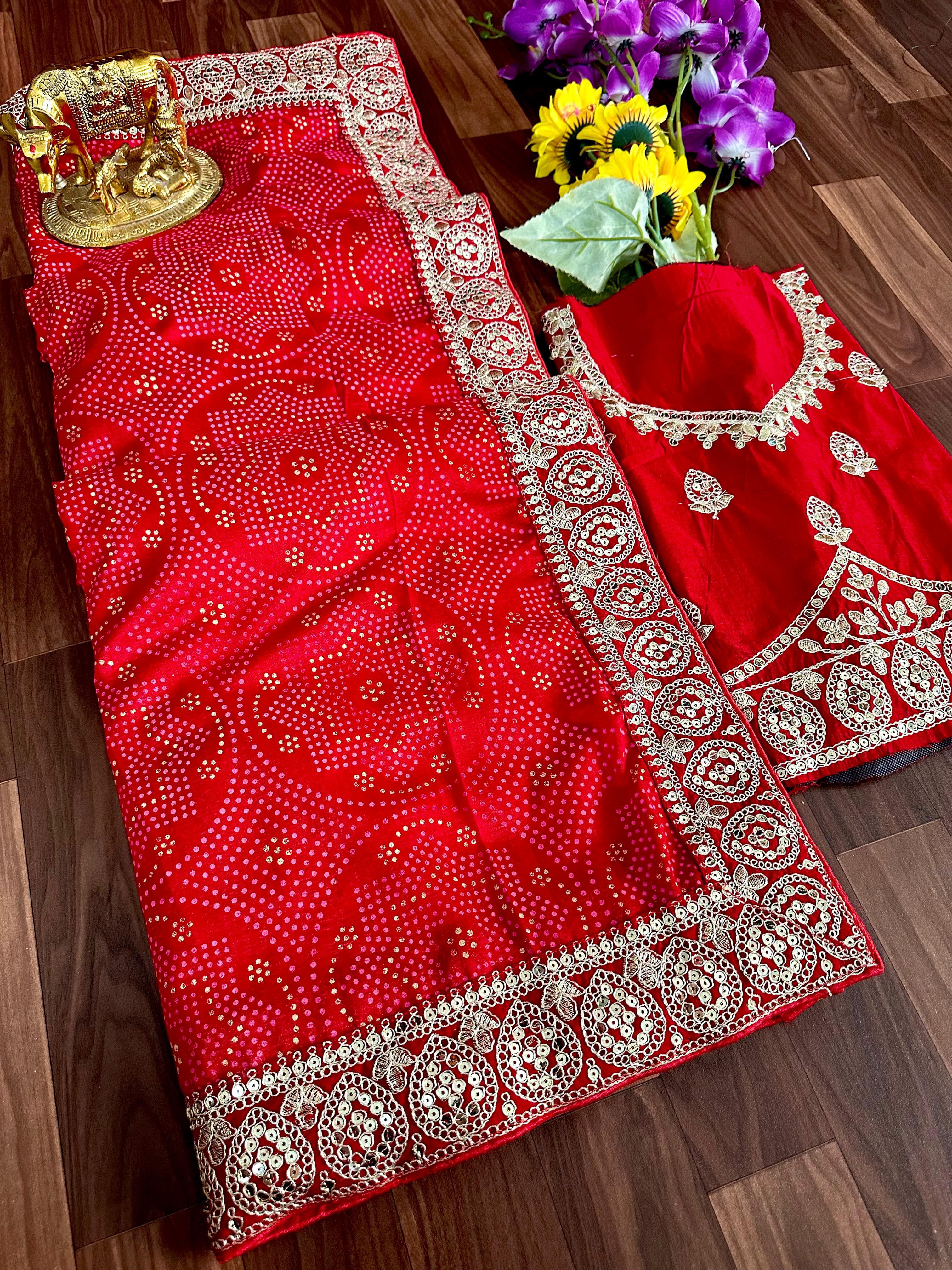 Women's Designer Party Wear Pure Dola Silk sequence Border Saree