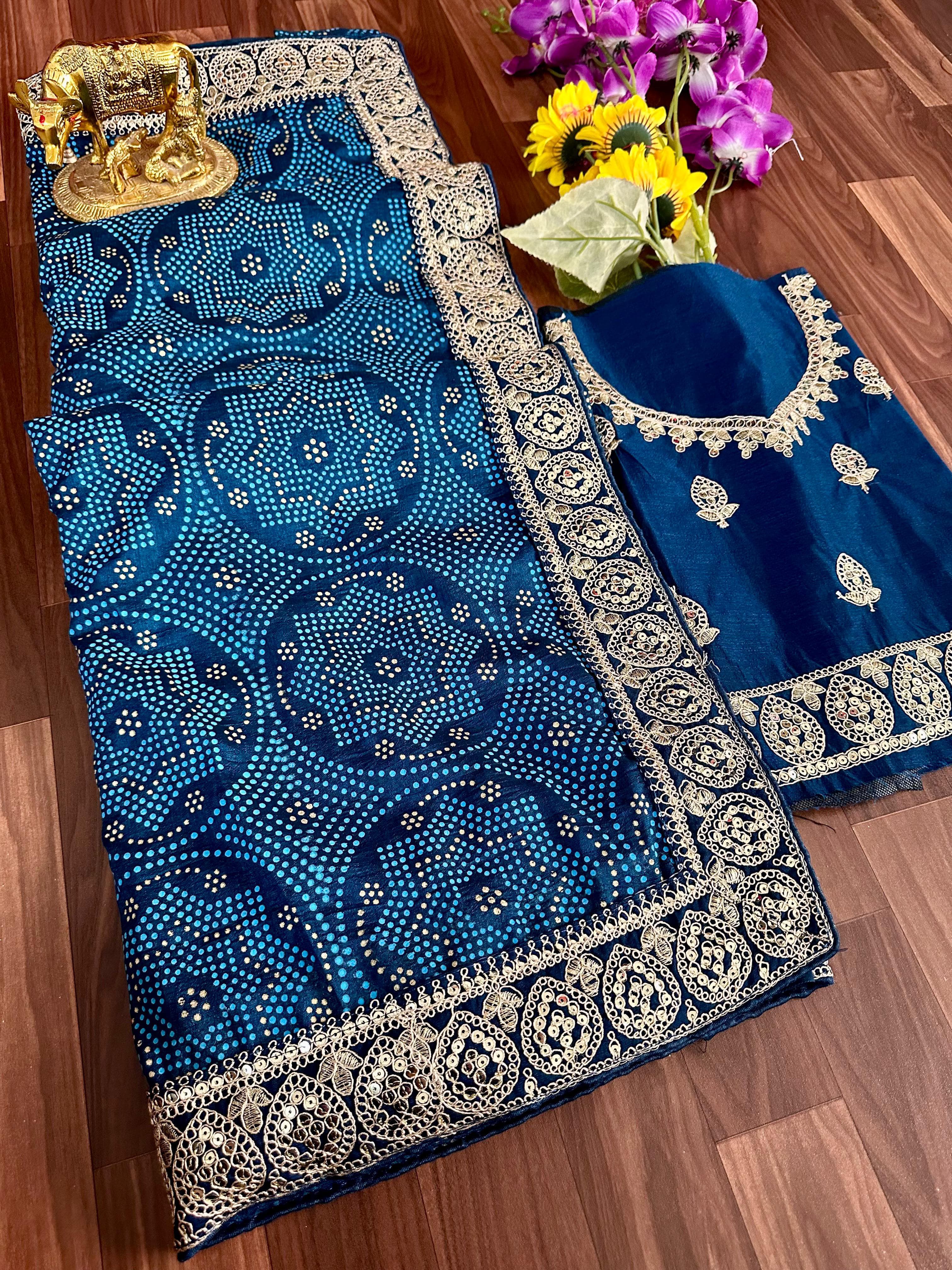 Women's Designer Party Wear Pure Dola Silk sequence Border Saree