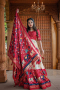 Printed Foil Work Lehenga Choli