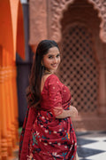Printed Foil Work Lehenga Choli
