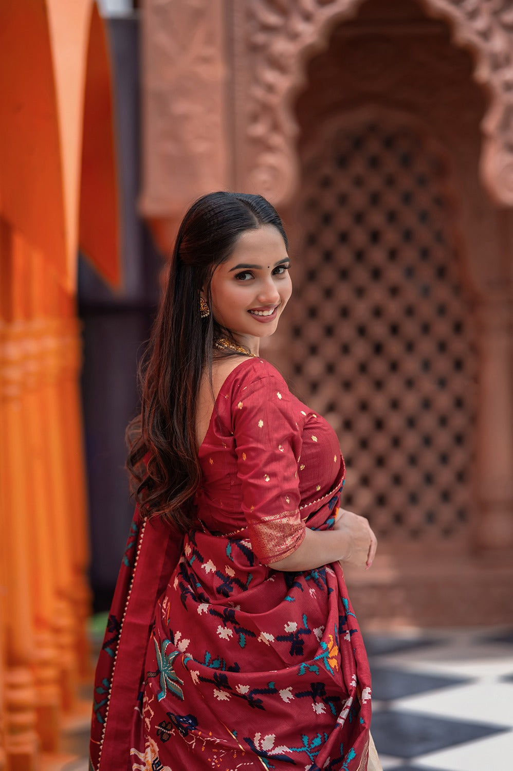Printed Foil Work Lehenga Choli