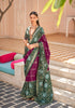 Green and Purple Super PV Silk Patola Saree