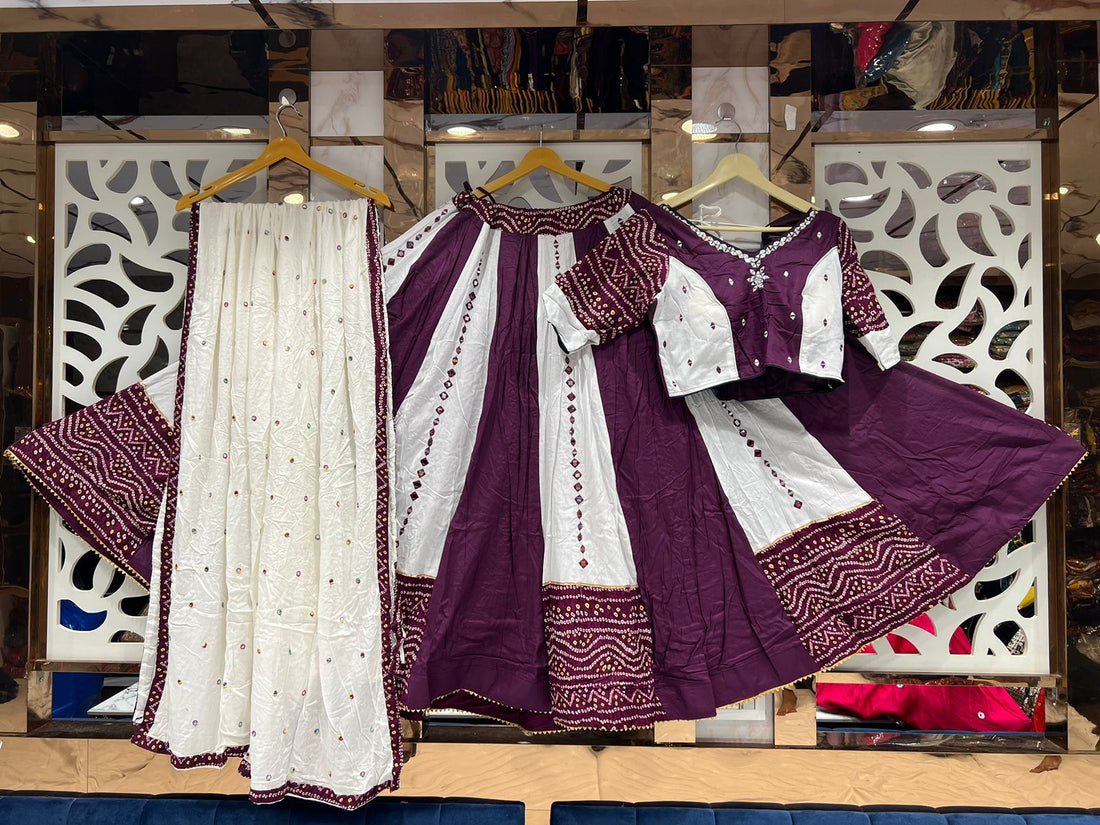 Navaratri Mirror Base Lehenga Choli