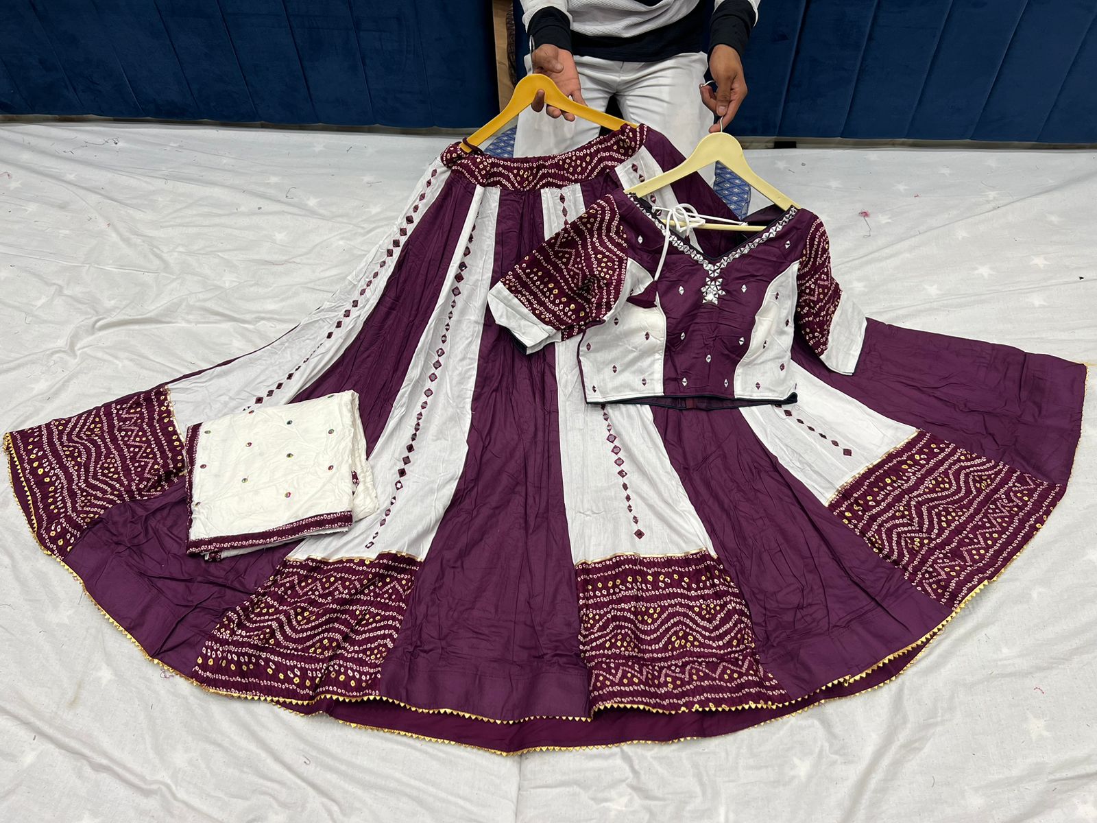 Navaratri Mirror Base Lehenga Choli