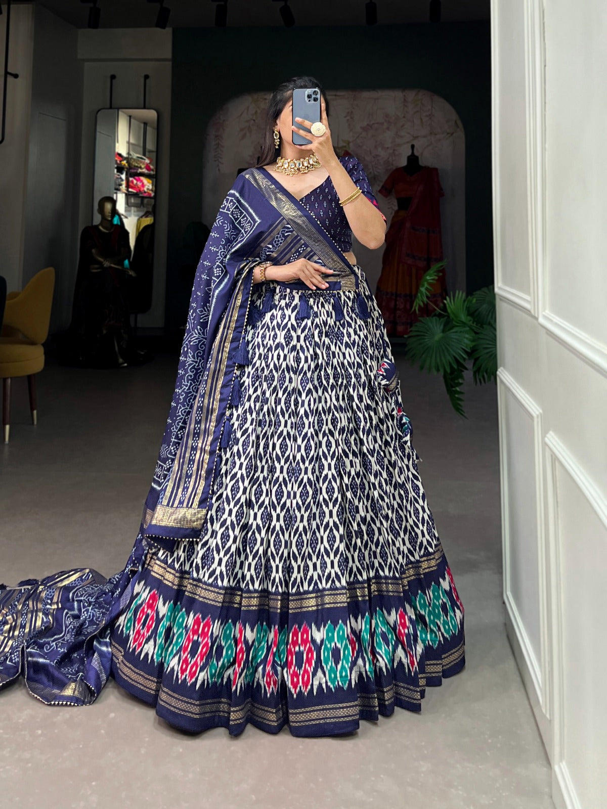 Tussar Silk Lehenga Choli