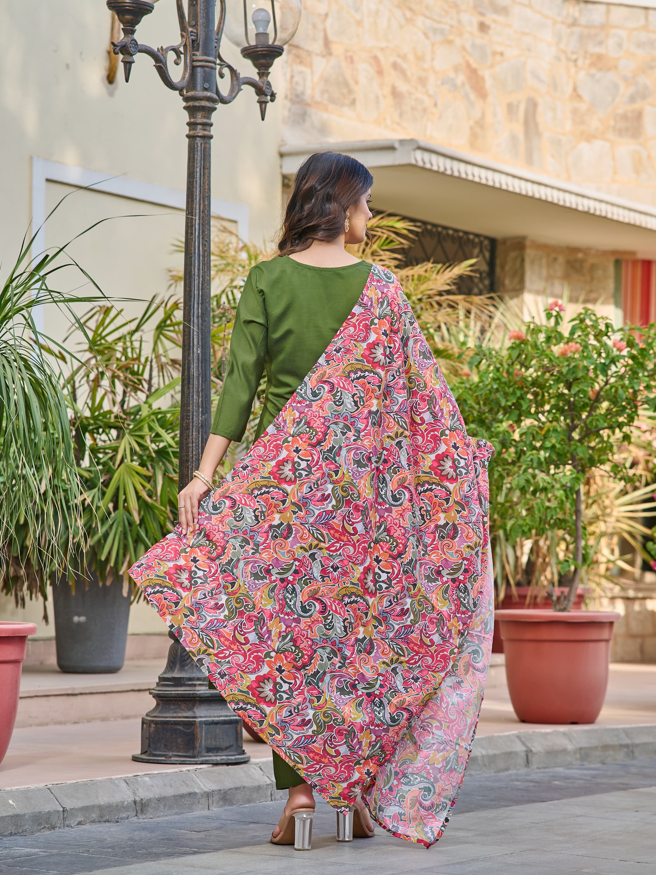 Women's Designer Party Wear Pure Reyon Chanderi Silk Salwar Suit