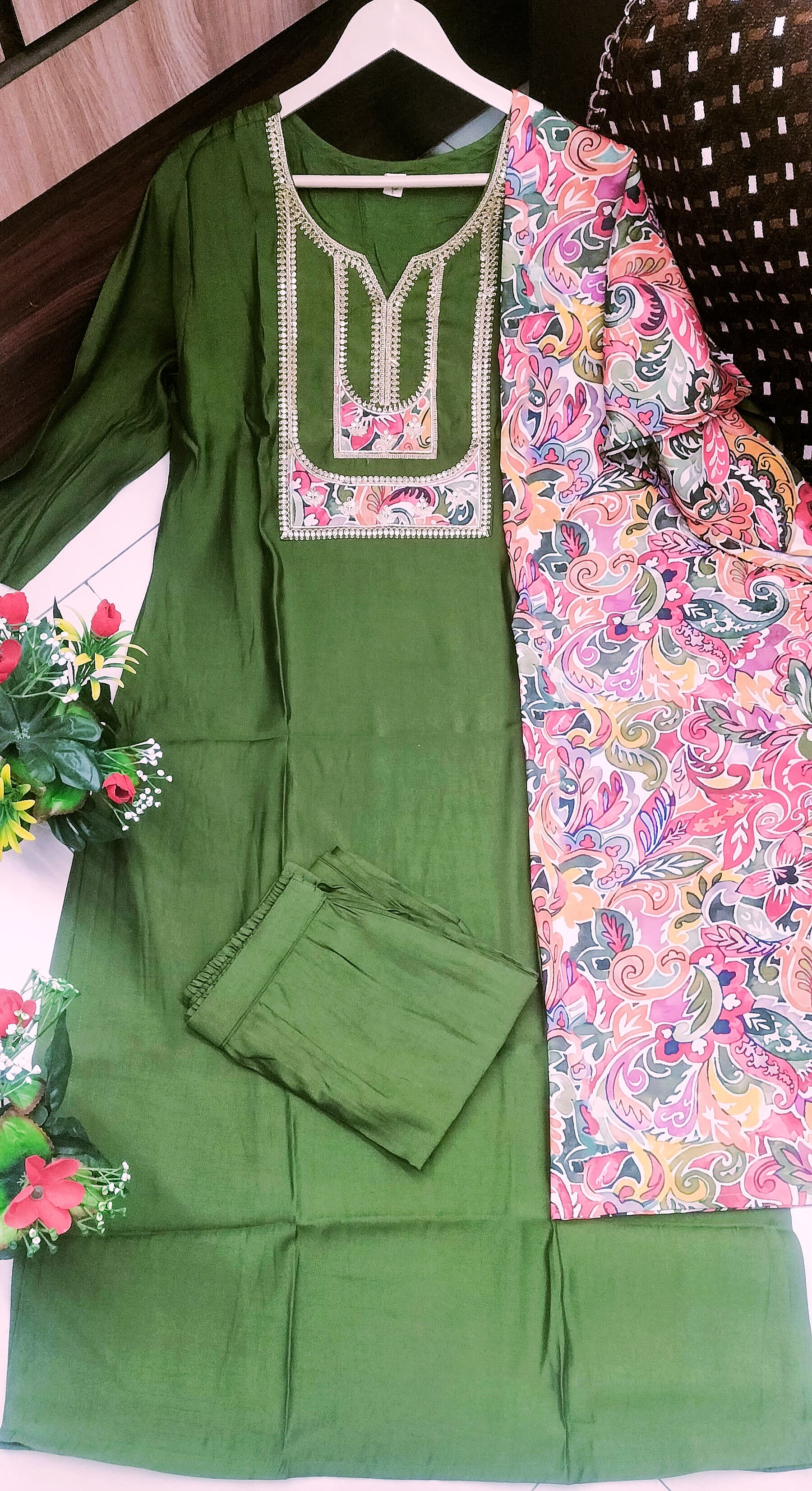 Women's Designer Party Wear Pure Reyon Chanderi Silk Salwar Suit