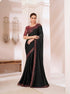 Black Silk Chiffon Saree with Banglori Silk Blouse