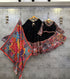 Black Rayon Cotton Butti Chaniya Choli with Multicolor Print Dupatta