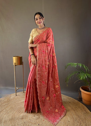 Women's Designer Banarasi Pure Soft Tussar Silk Saree
