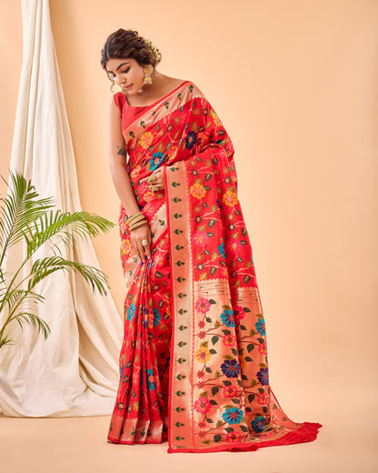 Paithani Weaving Silk Saree