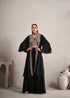 Jet Black Chinnon Georgette Koti Style Palazzo Suit