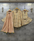 Pure Camric Cotton Chaniya Choli with Heavy Kali Pattern (Cream & Black Floral)