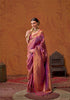 Purple Handloom Weaving Silk Saree with Silk Blouse