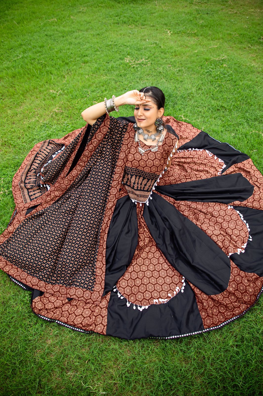 New Style Maroon Rajwadi Lehenga Choli For Navratri
