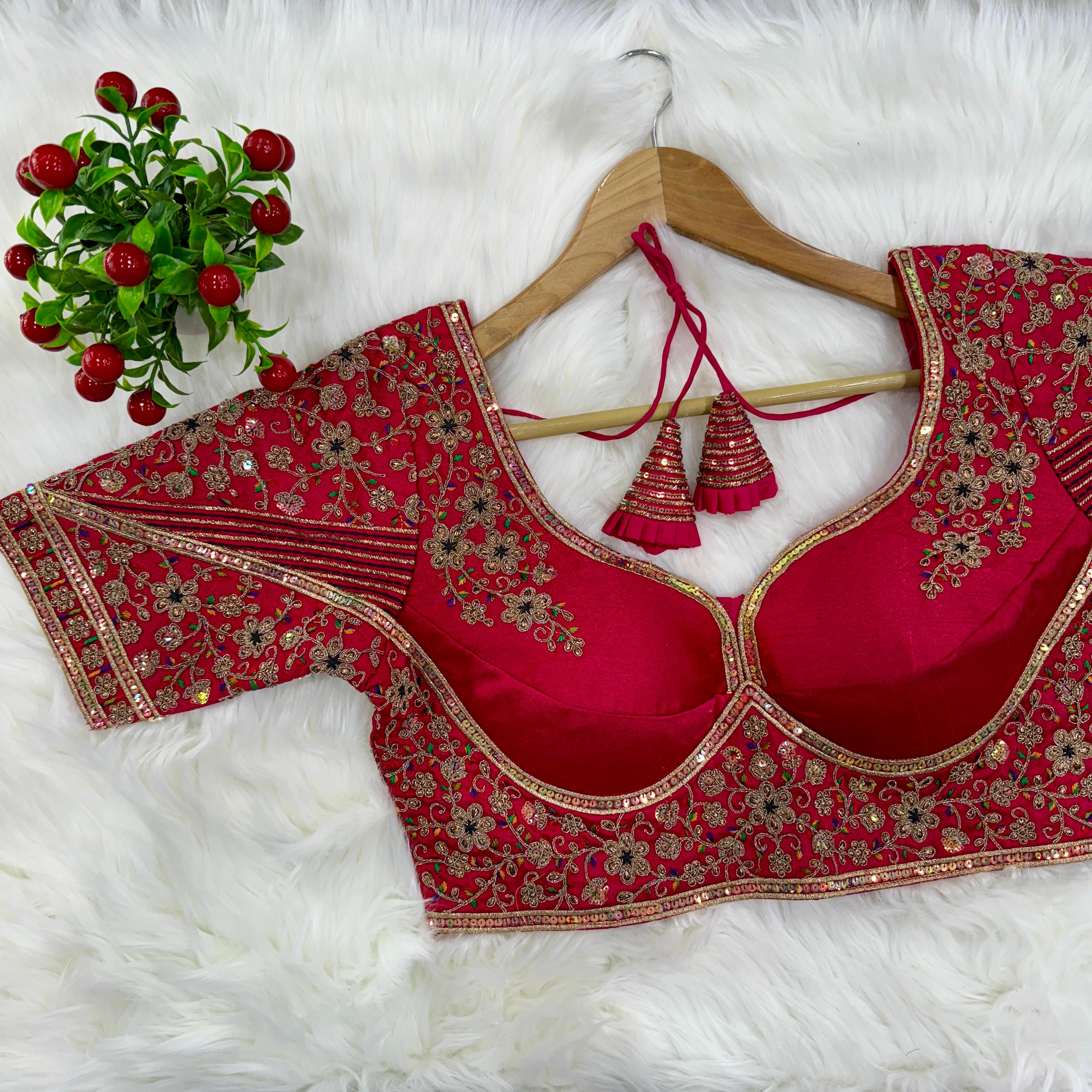 Women's Designer Party Wear Sabyasachi Style Bridal Blouse