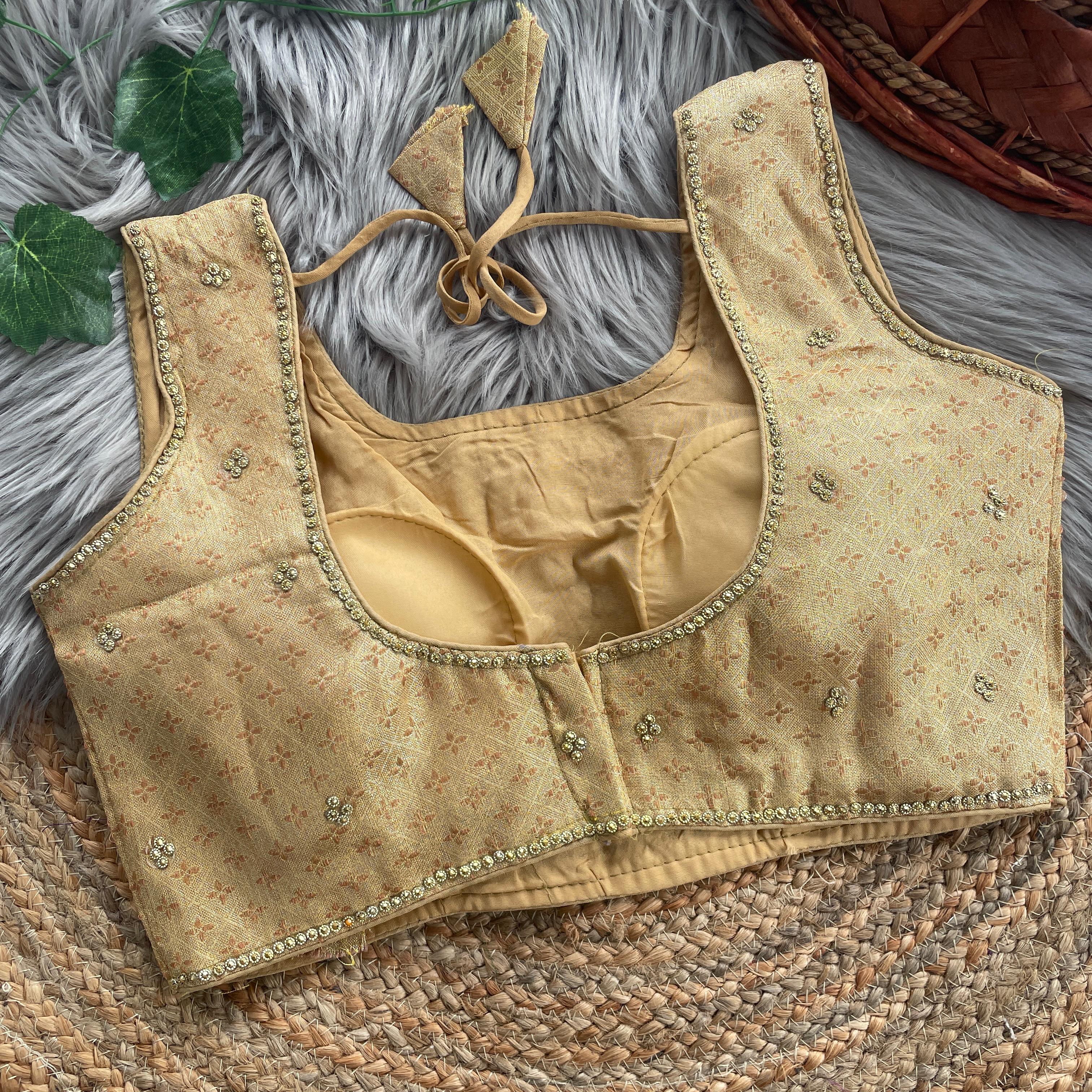 Women's Designer Party Wear Pearl Real Moti Crystal Sabyasachi Blouse