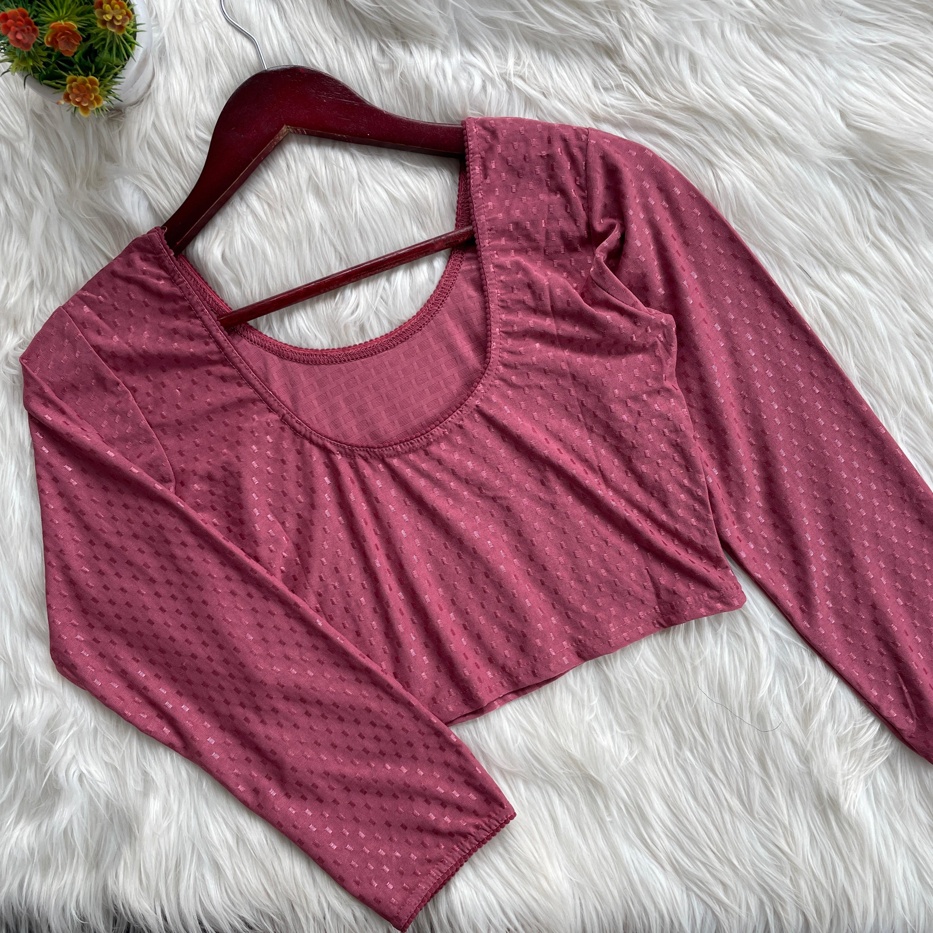 Long Sleeve Stretchable Blouse