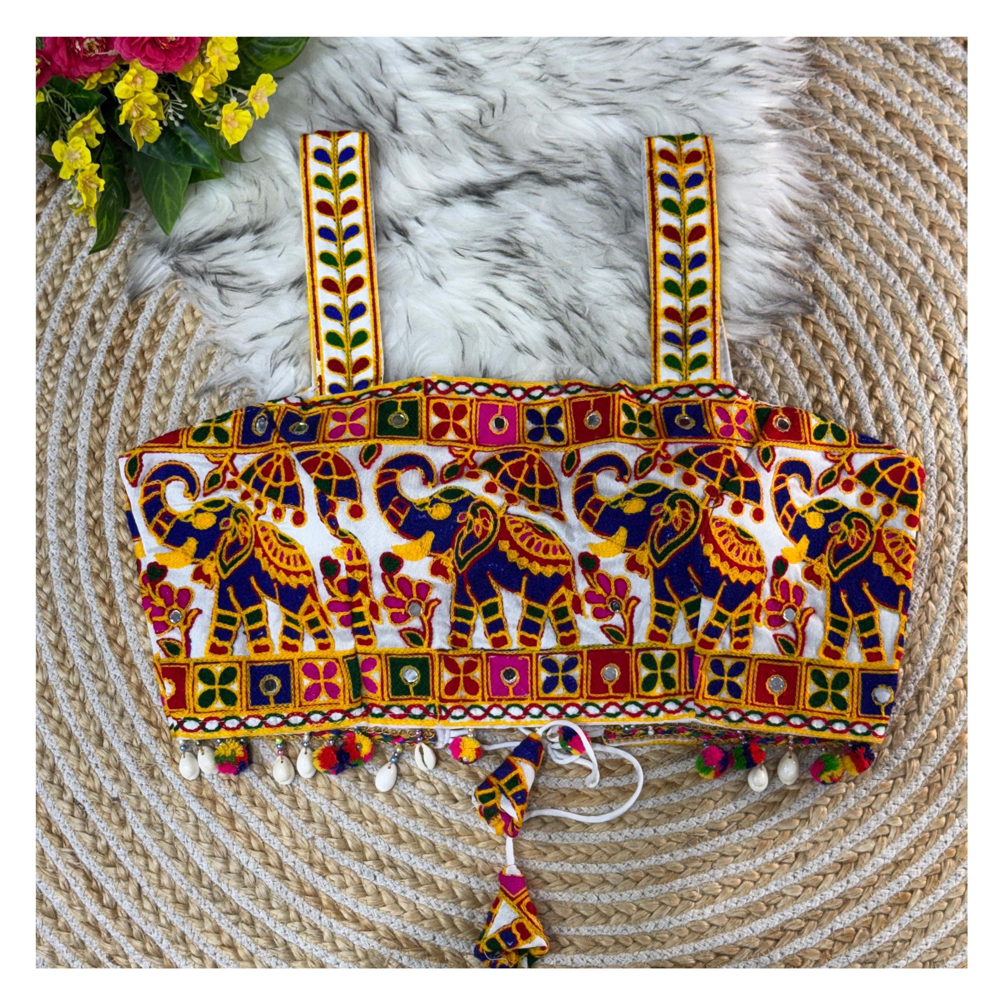 Navratri Traditional Garba Spl. Spaghetti Sleeve Lese Blouse For Women&
