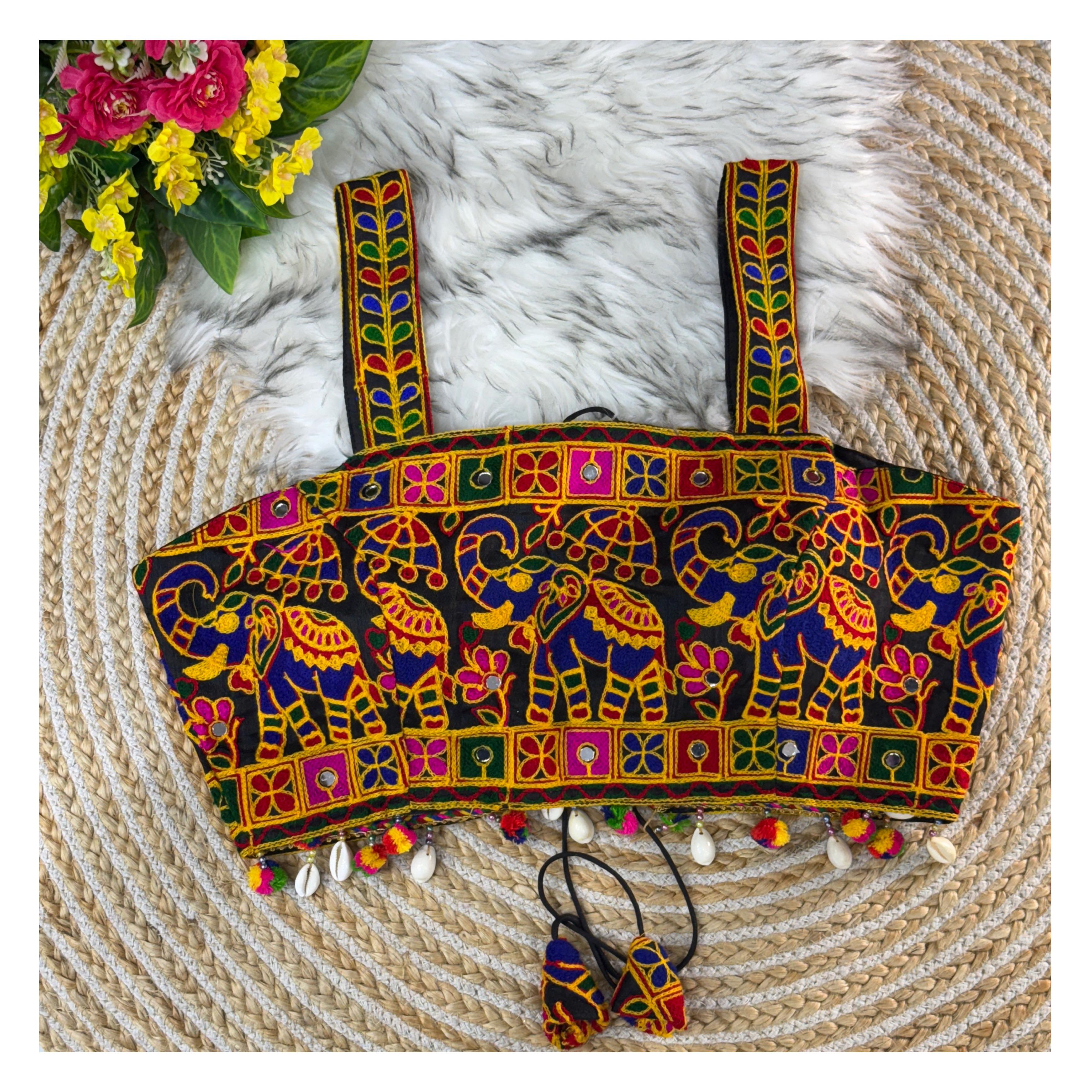 Navratri Traditional Garba Spl. Spaghetti Sleeve Lese Blouse For Women&