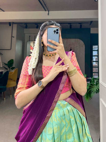 Jacquard Silk Chaniya Choli