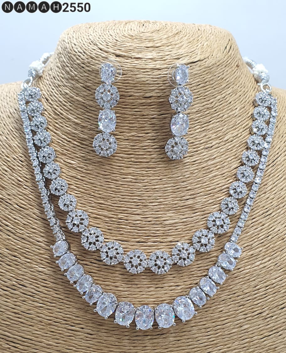 Buy Necklace Set at Anant Exports american diamond necklace Set