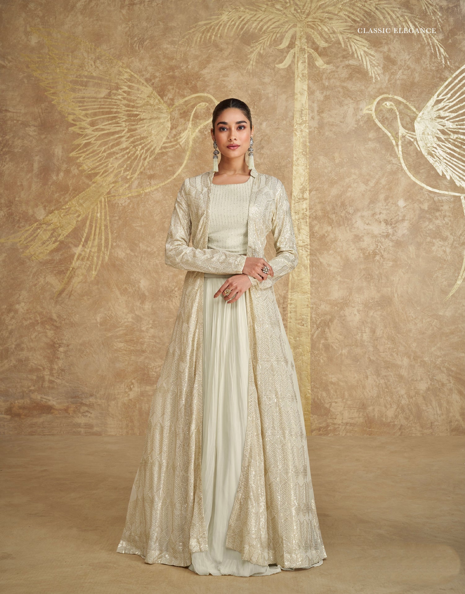 prince william looking at kate in gold dress Buy White Georgette Anarkali Suit With Resham and Sequins Work| KALKI  Fashion USA