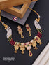 Brass High Gold Antique Mett Moti Choker Set with Beautiful Earrings