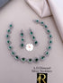American Diamond And Stone Beautiful Necklace with Earrings