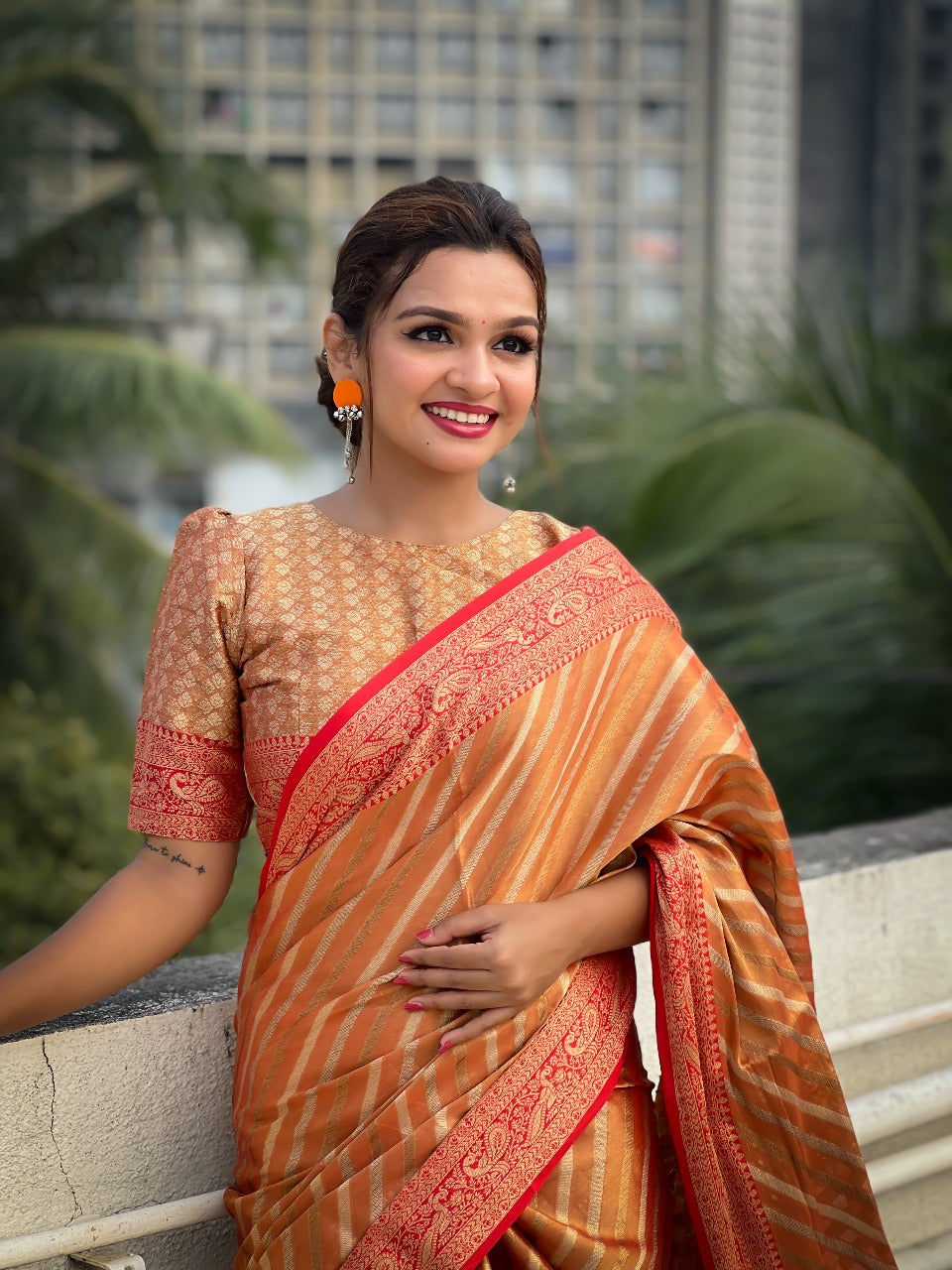 Tissue Leheriya Saree