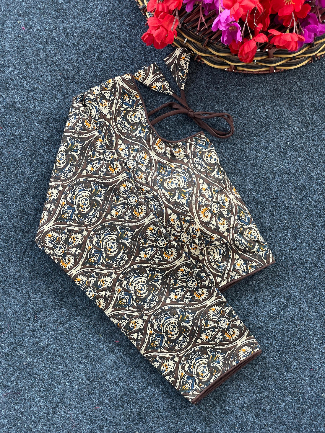 Long Sleeve Kalamkari Blouse