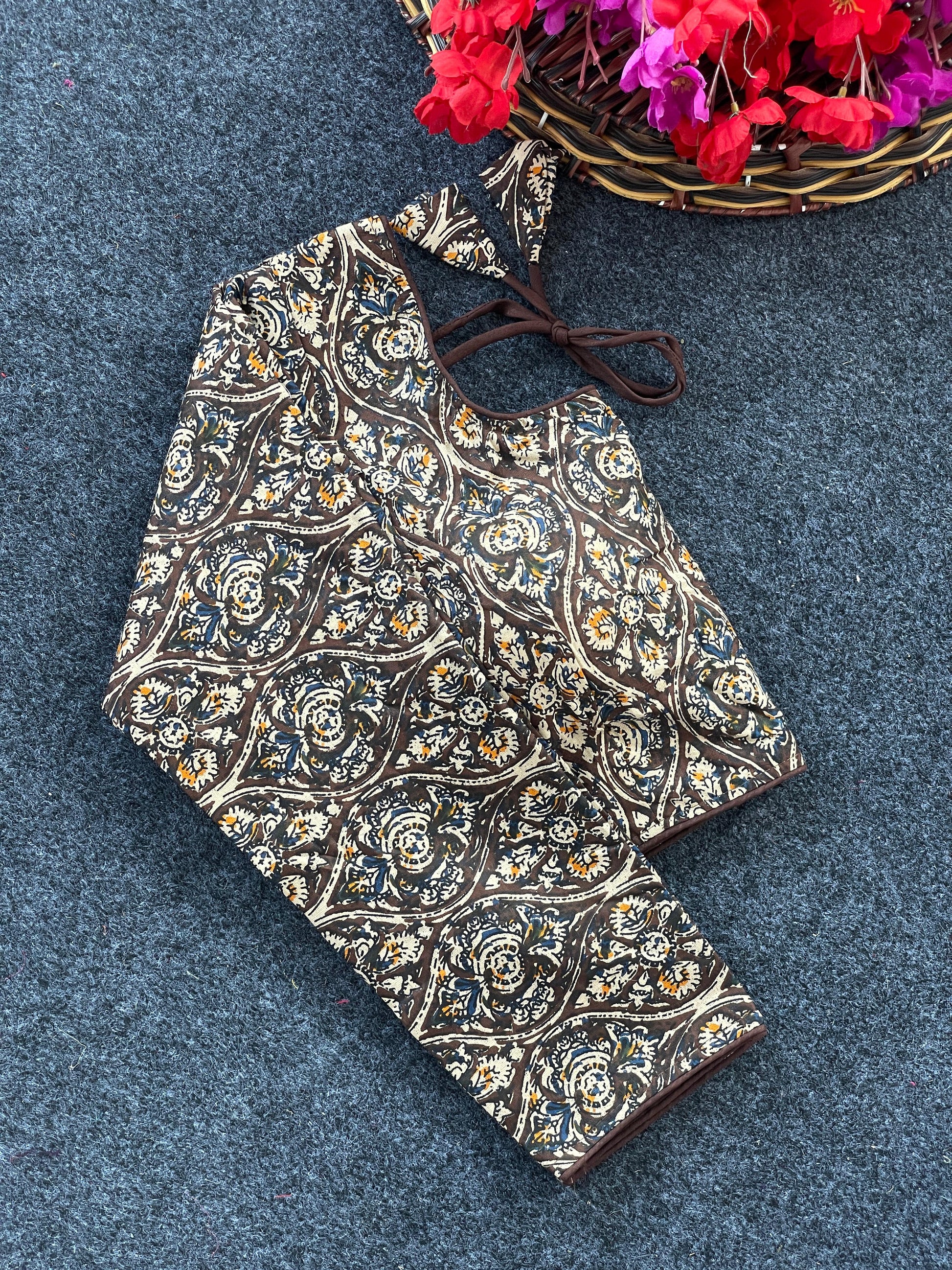Long Sleeve Kalamkari Blouse