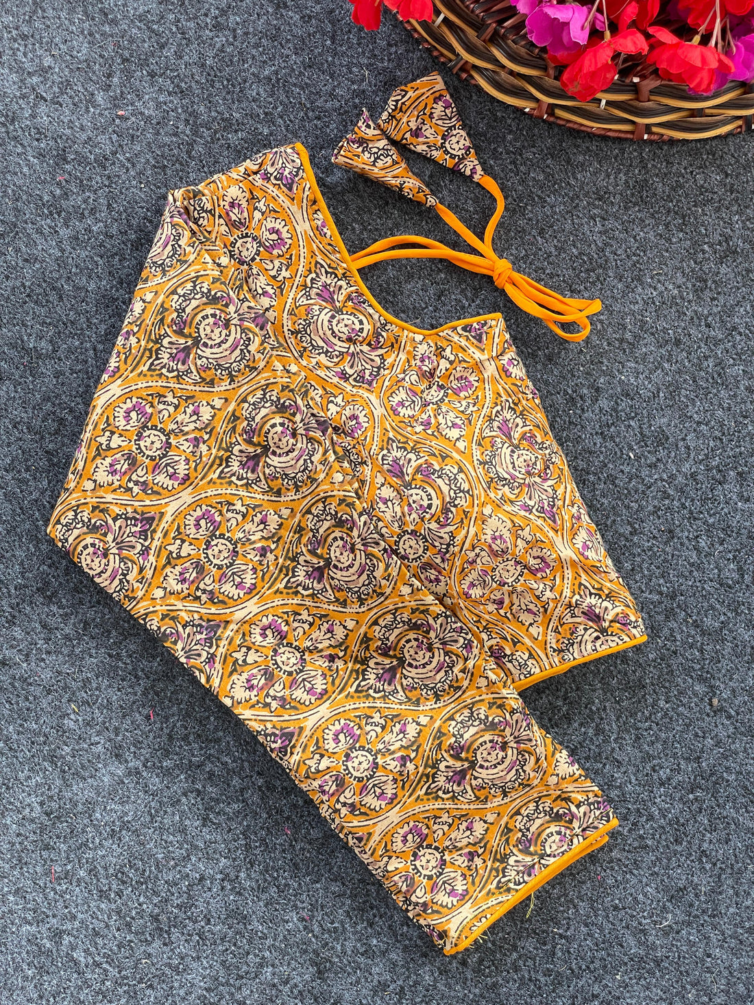 Long Sleeve Kalamkari Blouse