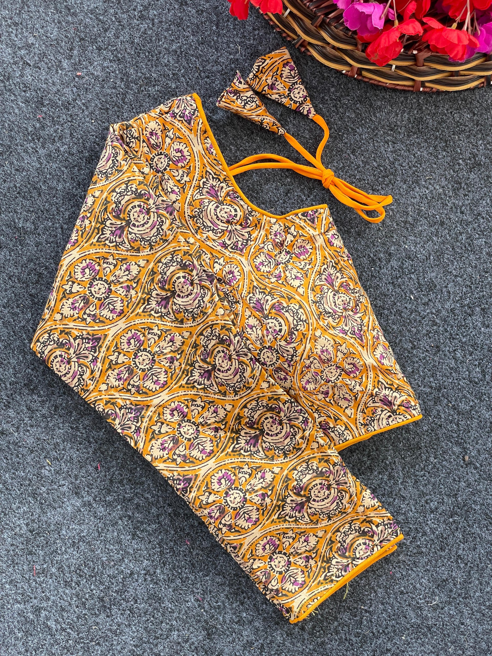 Long Sleeve Kalamkari Blouse