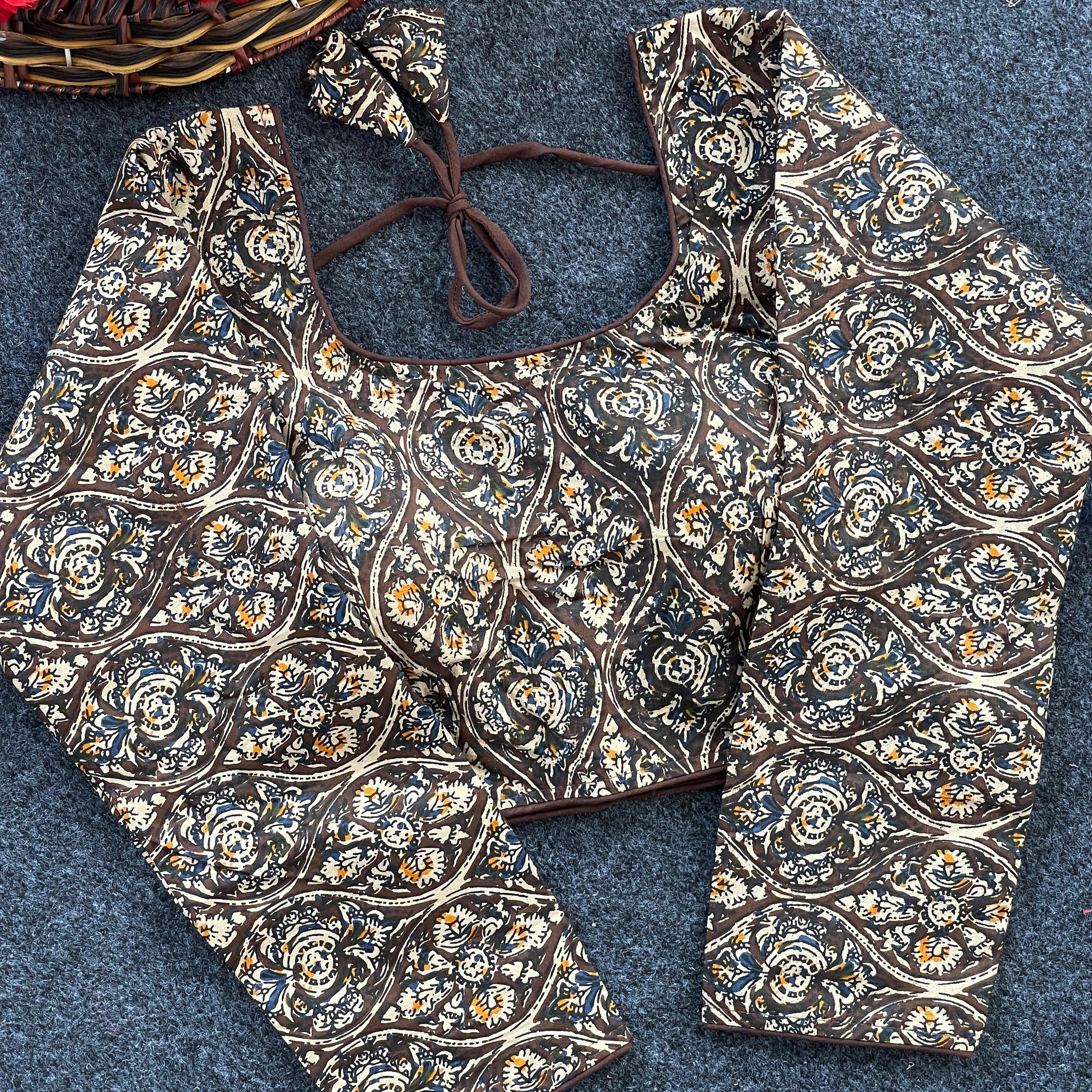 Long Sleeve Kalamkari Blouse