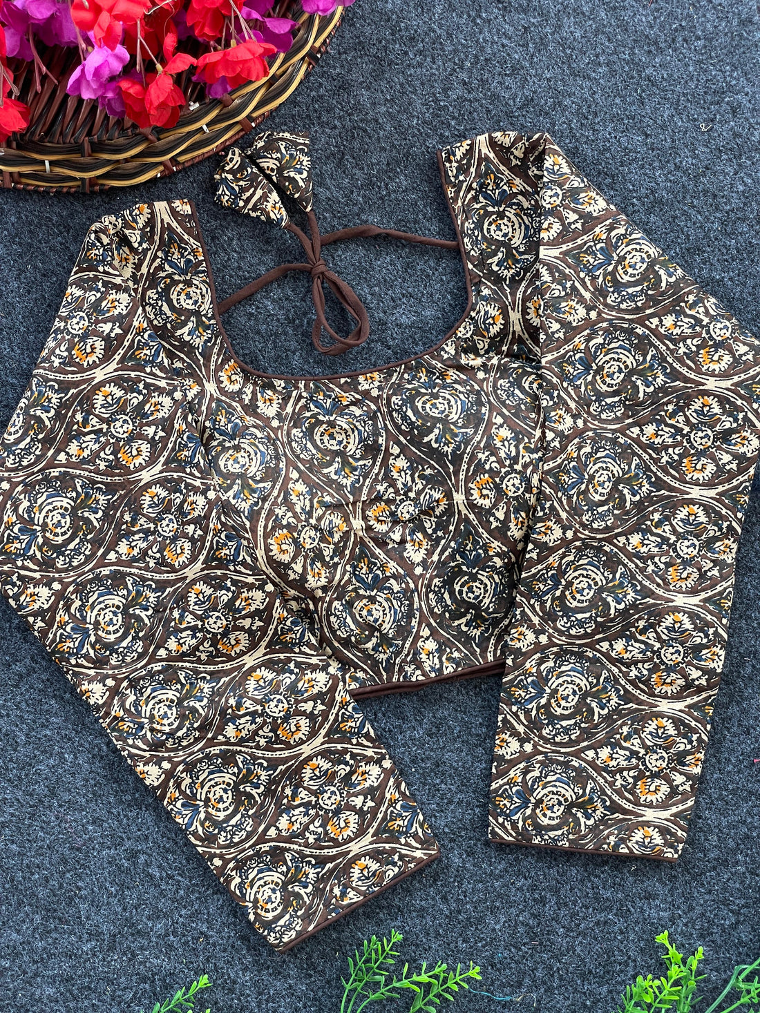 Long Sleeve Kalamkari Blouse