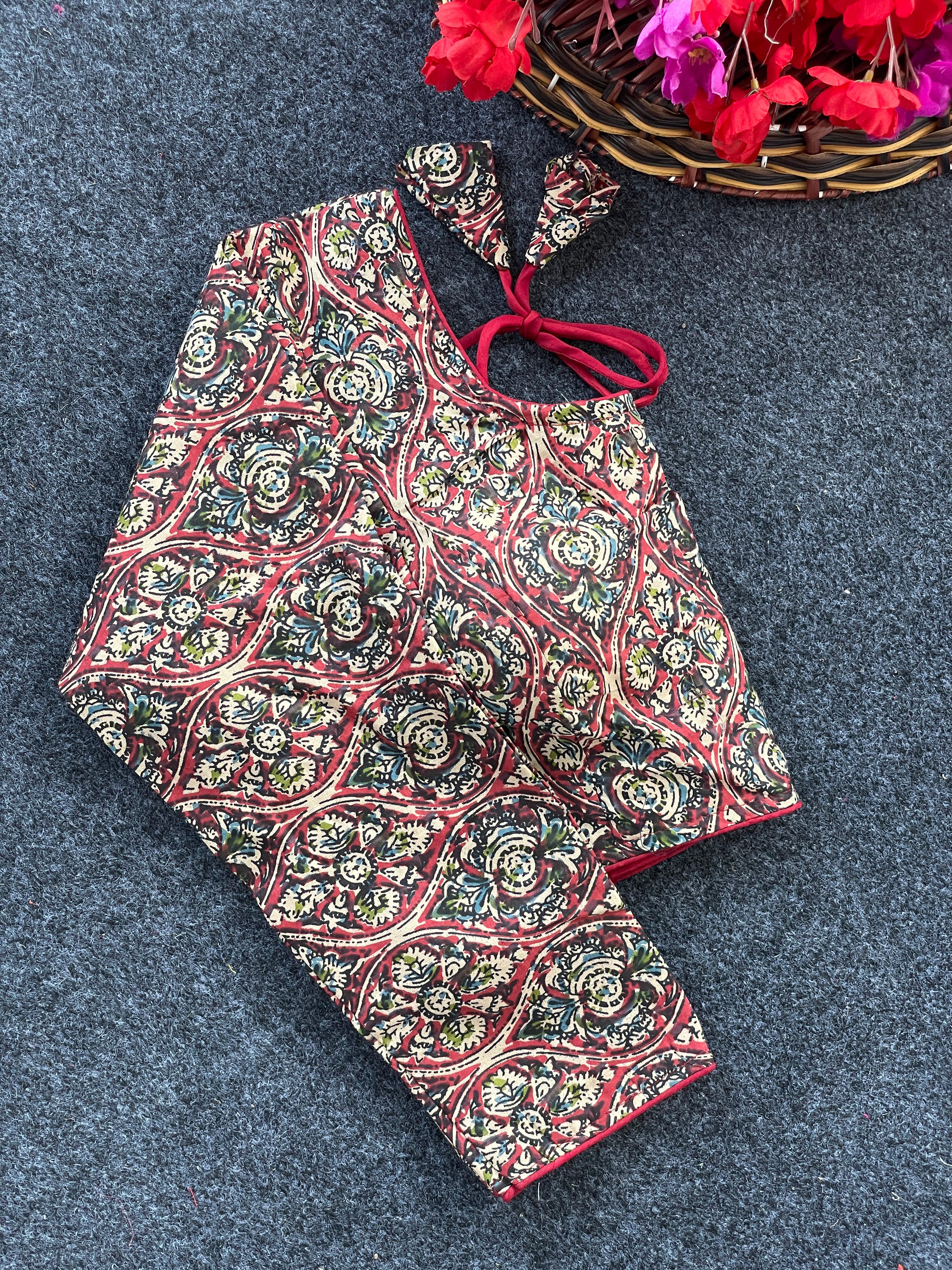 Long Sleeve Kalamkari Blouse