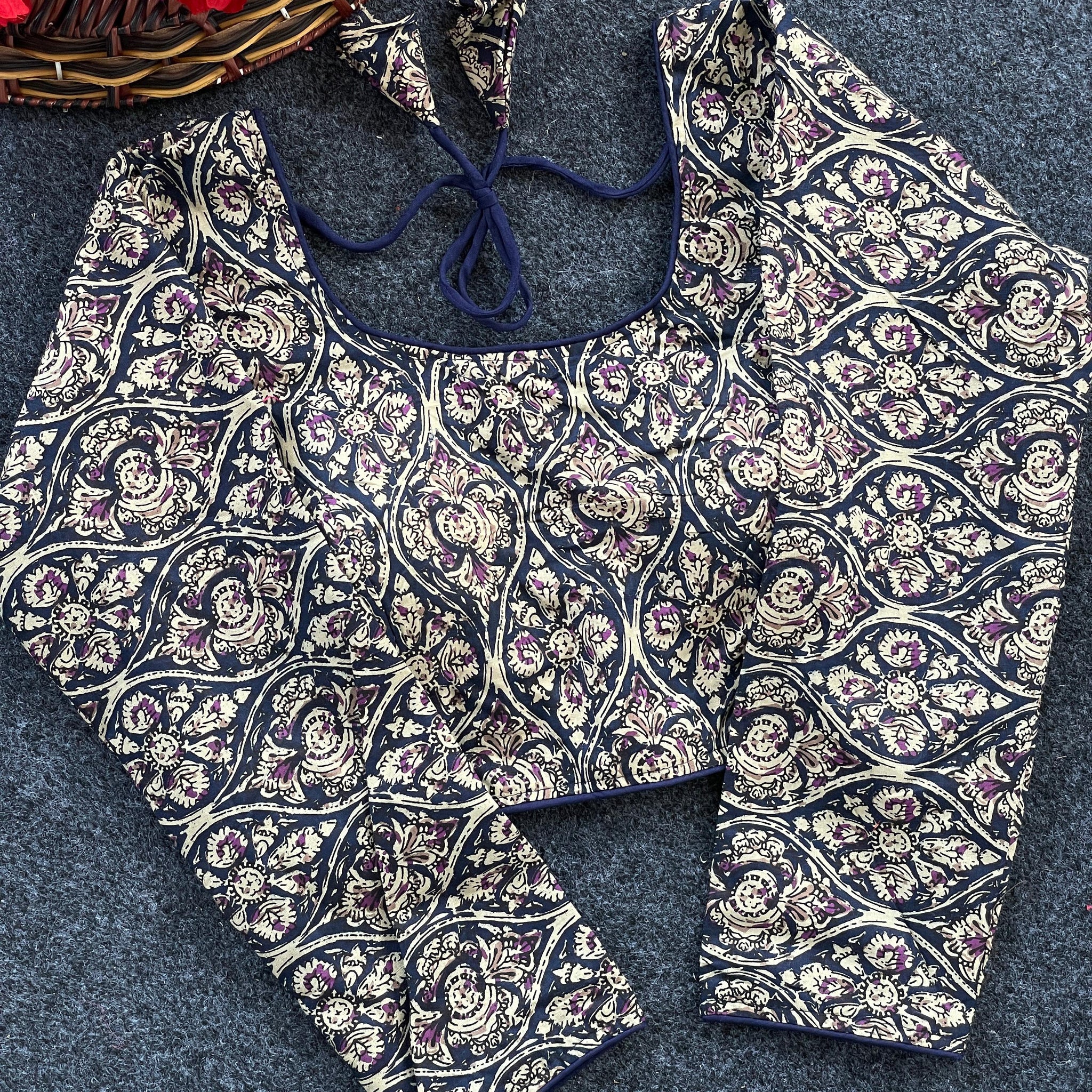 Kalamkari Long Sleeve Kalamkari Blouse
