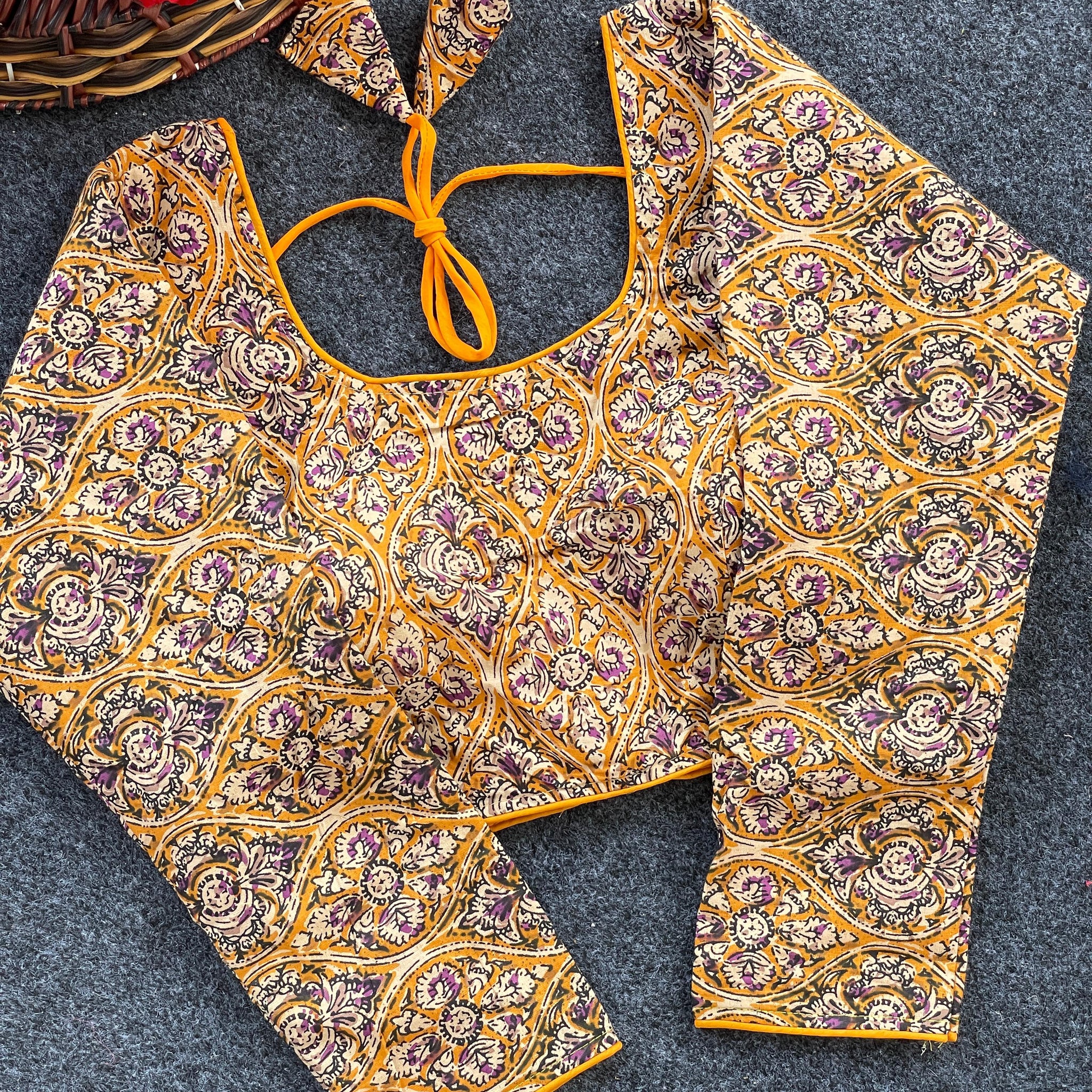 Long Sleeve Kalamkari Blouse