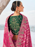 Purple Bandhani Patola Saree with Zari Borders & Dual Blouses