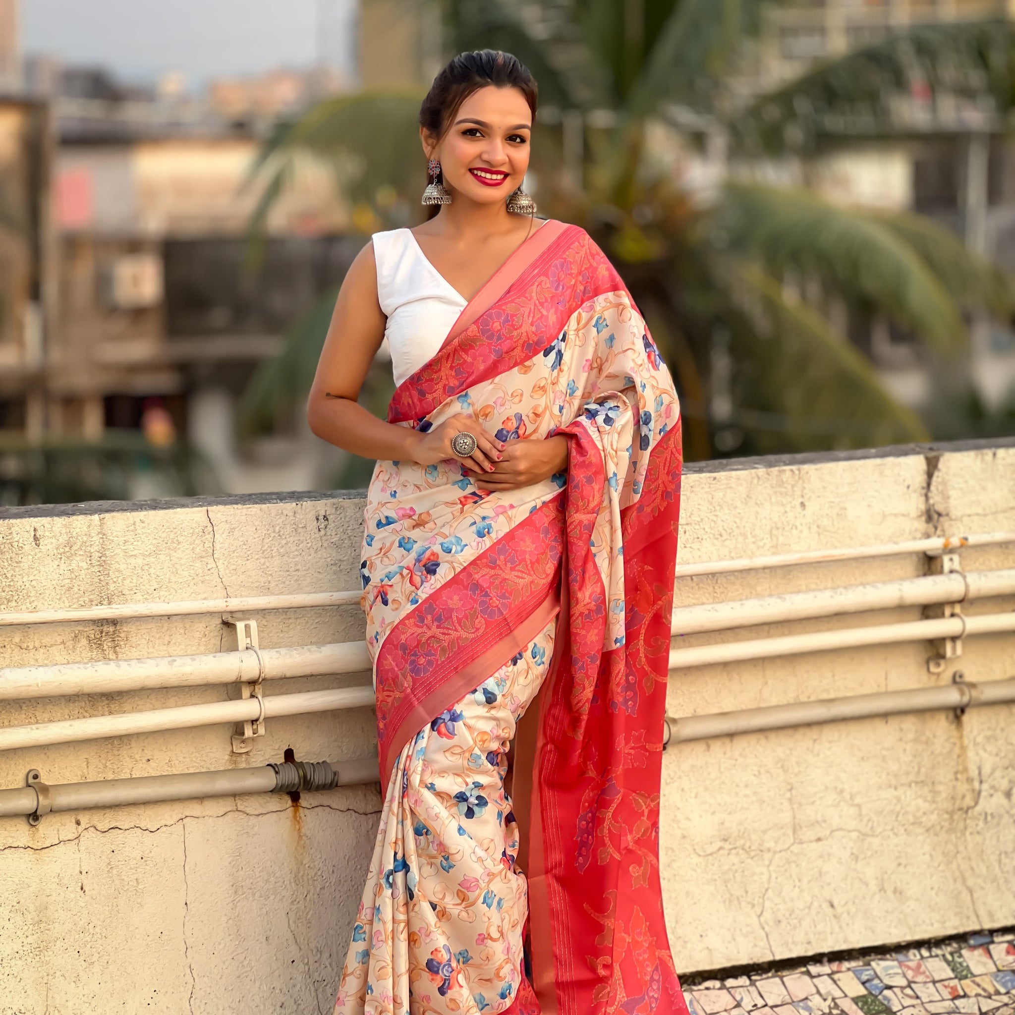 Kalamkari Print Saree