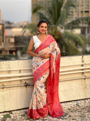Kalamkari Print Saree