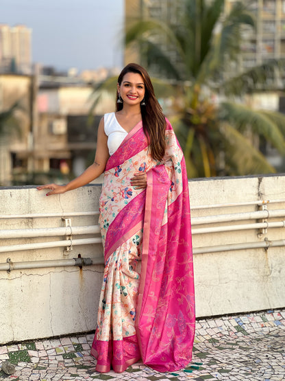 Kalamkari Print Saree