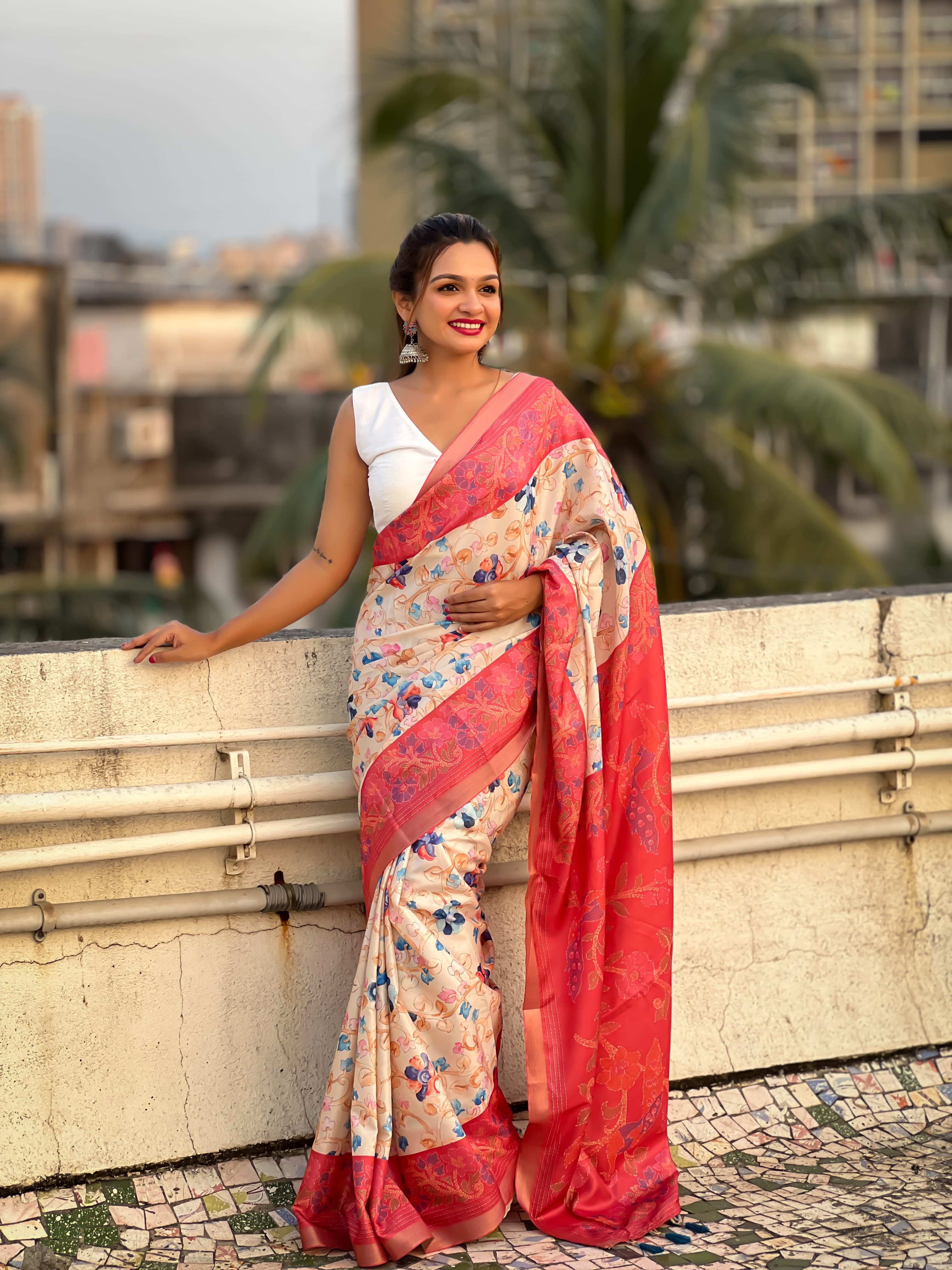 Kalamkari Print Saree