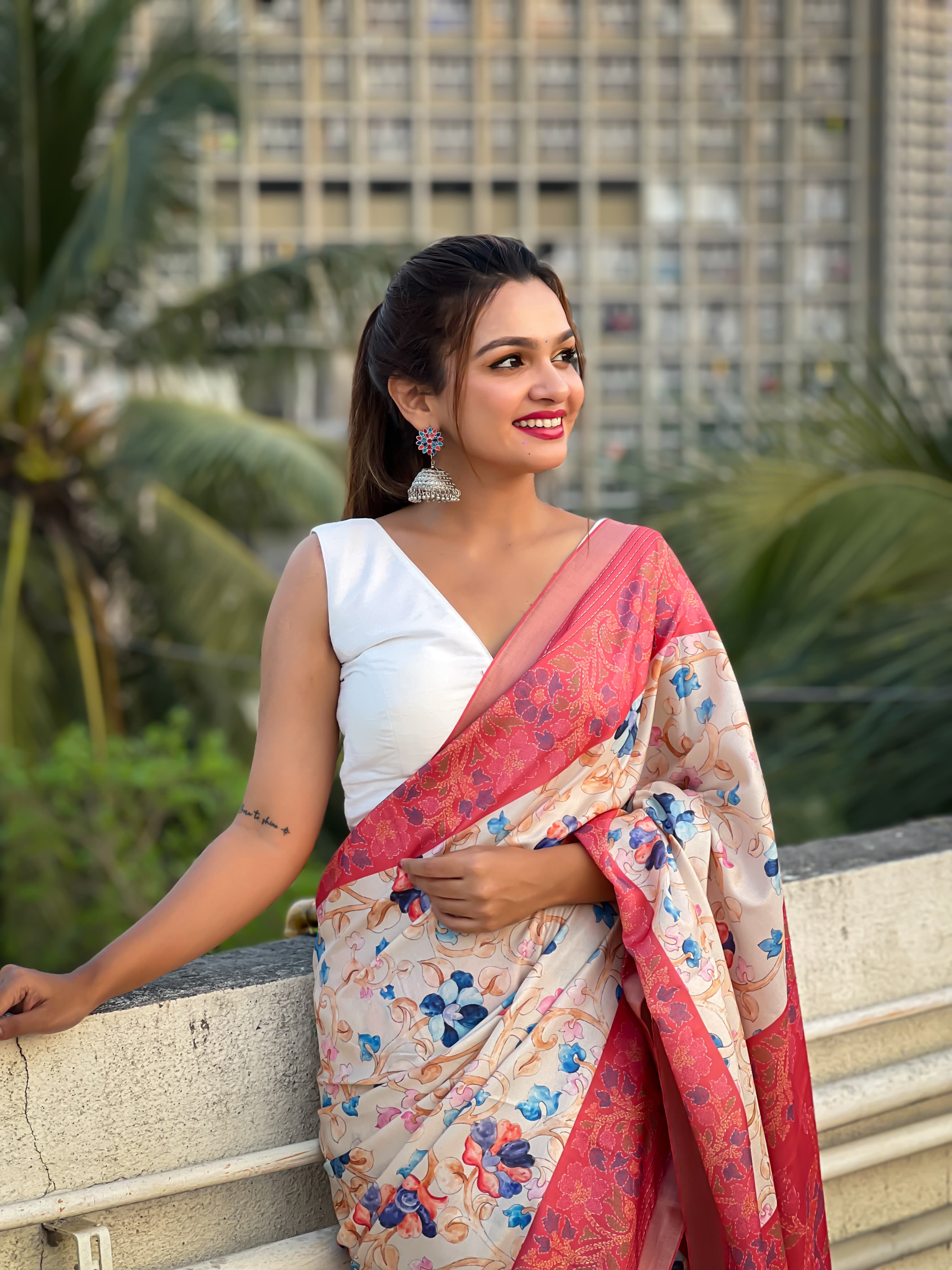 Kalamkari Print Saree